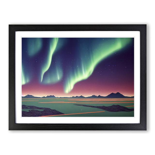 Awe Inspiring Northern Lights - Single Picture Frame Print Alpen Home Size: 34cm H x 46cm W x 2cm D, Frame Colour: Black Framed on Productcaster.