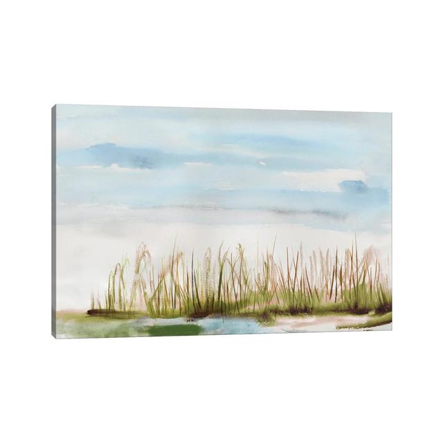 Watercolor Landscape by Tom Reeves - Wrapped Canvas Painting Print House of Hampton Size: 66.04cm H x 101.6cm W x 1.91cm D on Productcaster.