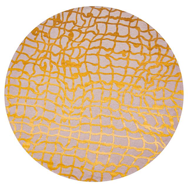 Yellow/Blue Area Rug Louis de Poortere Rug Size: Round 240cm on Productcaster.