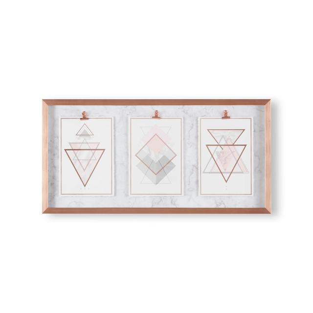 Marble Geo Trio - Single Picture Frame Print Art for the Home on Productcaster.