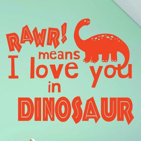 Rawr Means I Love You In Dinosaur Wall Sticker East Urban Home Colour: Pink, Size: Medium on Productcaster.