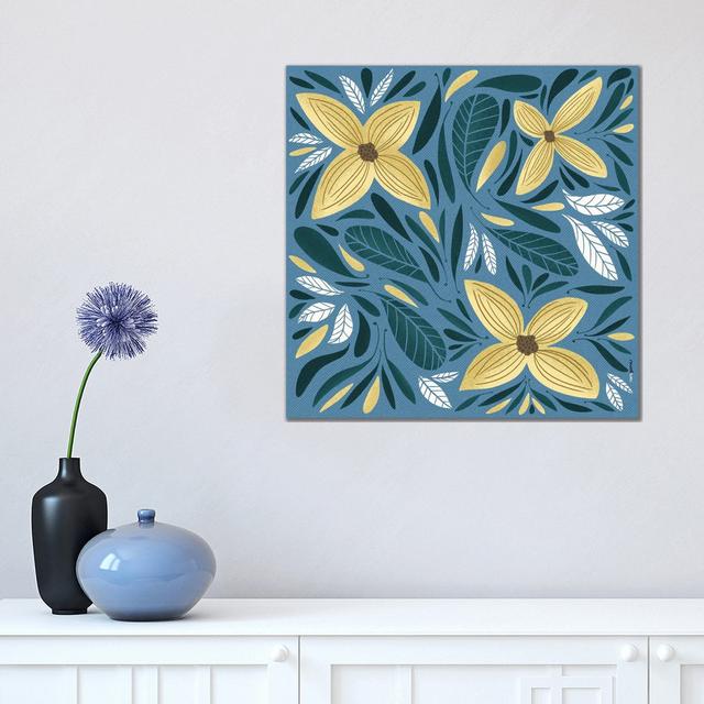 Yellow Flowers I by Rafael Gomes - Wrapped Canvas Gallery-Wrapped Canvas Giclée ClassicLiving Size: 45.72cm H x 45.72cm W x 1.91cm D on Productcaster.