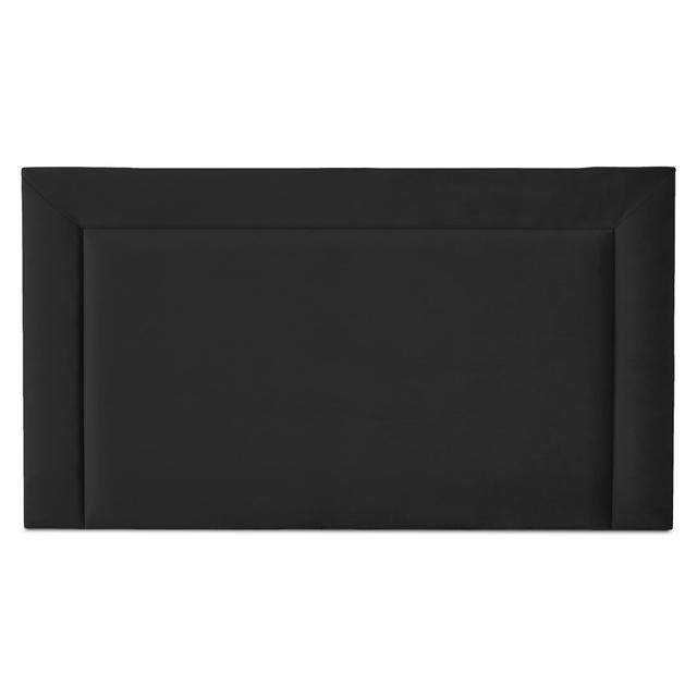 Francien Upholstered Headboard 17 Stories Size: Double (4'6), Colour: Black on Productcaster.