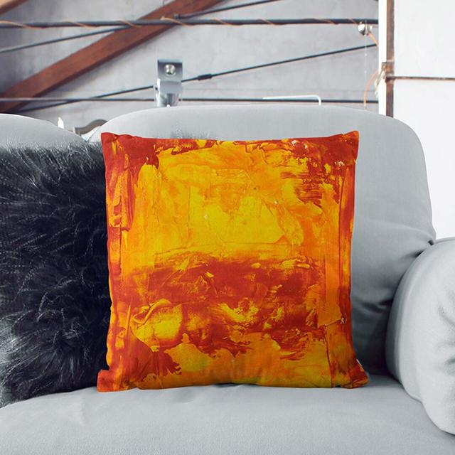 Abstract Art Painting Vol.412 by S.Johnson Cushion with Filling East Urban Home Size: 55 x 55 cm, Backing Colour: Black on Productcaster.