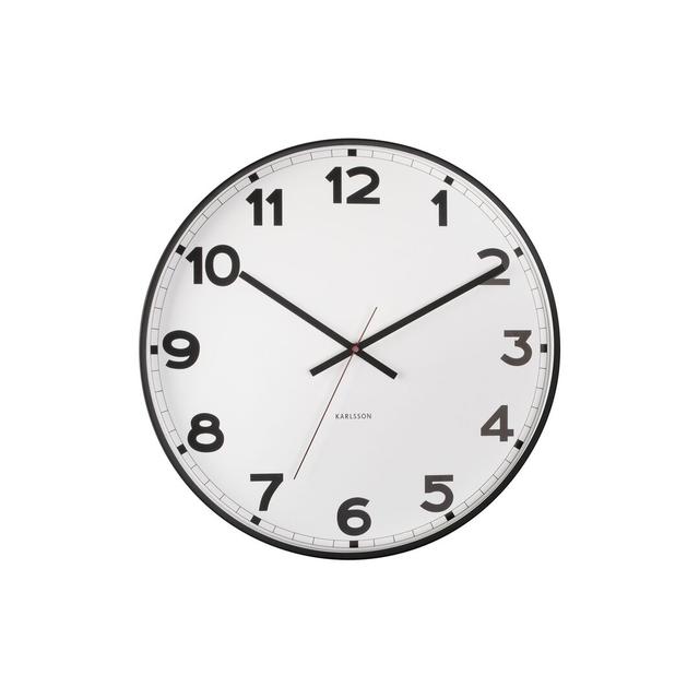 25cm Silent Wall Clock Karlsson Size: 41cm H x 41cm W x 4cm D, Colour: White on Productcaster.