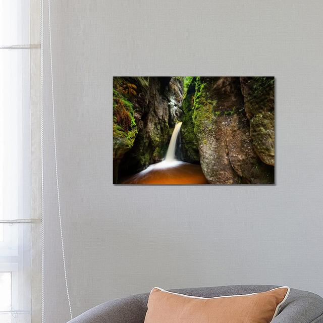 Czech Republic, Adršpach-Teplice Rocks, Waterfall by Mikolaj Gospodarek - Wrapped Canvas Print Alpen Home Size: 45.72cm H x 45.72cm W x 1.905cm D on Productcaster.