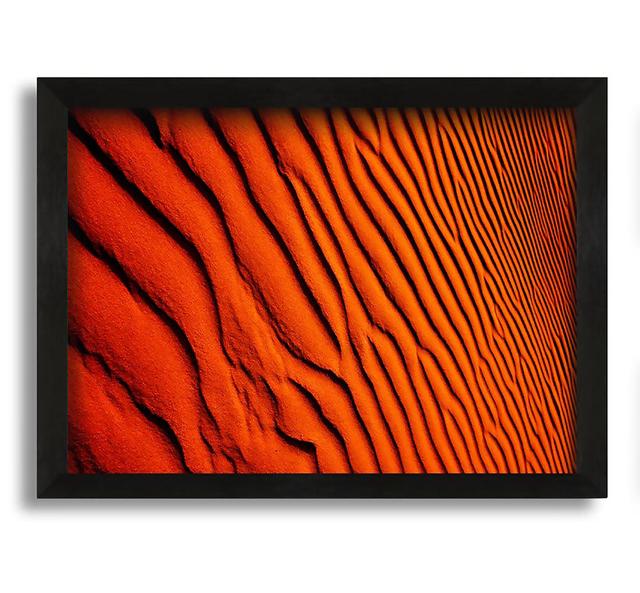 Texture Of The Desert Sands Framed Print Ivy Bronx Format: Black Framed Canvas, Size: 42cm H x 60cm W x 10cm D on Productcaster.