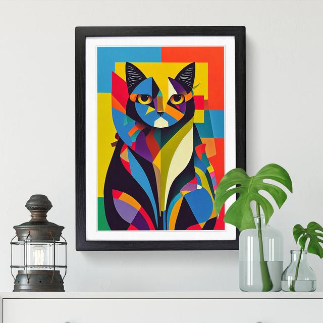 Cat Art Cubism Vol.1 ClassicLiving Size: 34cm H x 25cm W x 2cm D, Format: Walnut Framed on Productcaster.