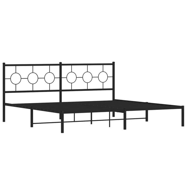 Norberts Metallbett 17 Stories Farbe: Schwarz, Liegefläche: 193 x 203 cm on Productcaster.