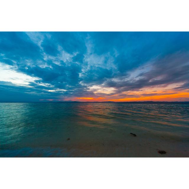 Gauna Tropical Sea Sunset - Wrapped Canvas Photograph House of Hampton Size: 30cm H x 46cm W x 3.8cm D on Productcaster.