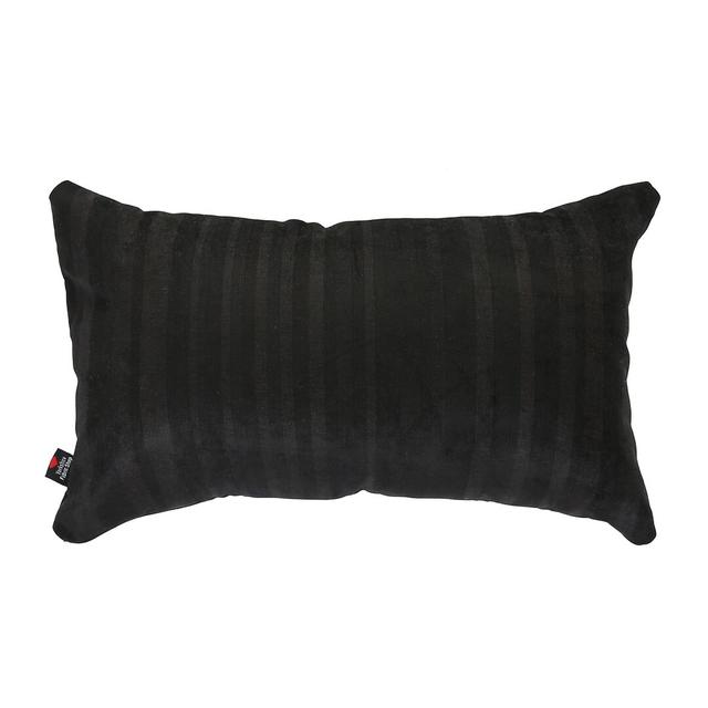 Alonzo Striped Rectangular Throw Cushion Ebern Designs Colour: Black on Productcaster.