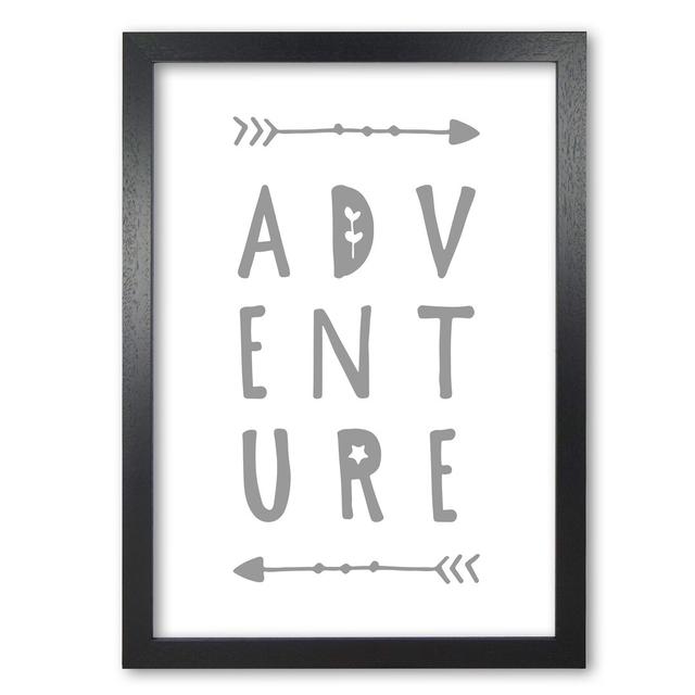 Adventure - Print East Urban Home Size: 60 cm H x 42 cm W x 5 cm D, Format: Black Grain Frame on Productcaster.