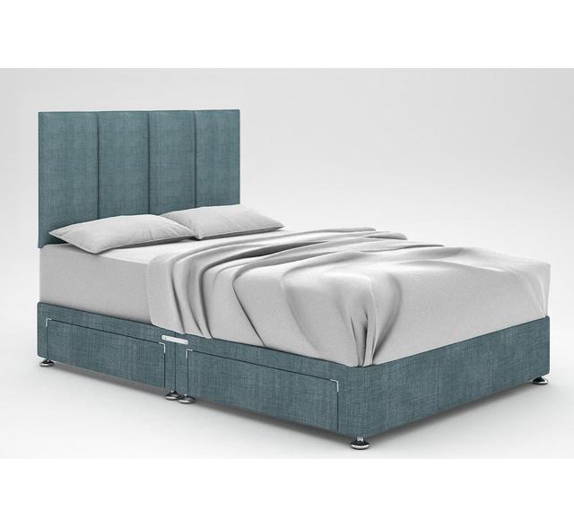 Bendooragh Divan Bed Base 17 Stories Storage Type: 2 Drawers Same Side, Colour: Duck Egg, Size: Single (3') on Productcaster.