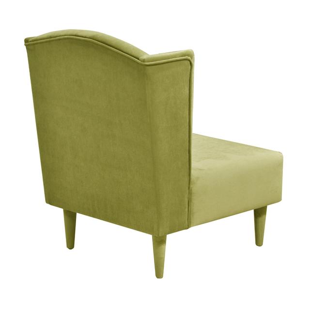 Pepi Plush Wingback Chair Happy Barok Upholstery: Lime on Productcaster.