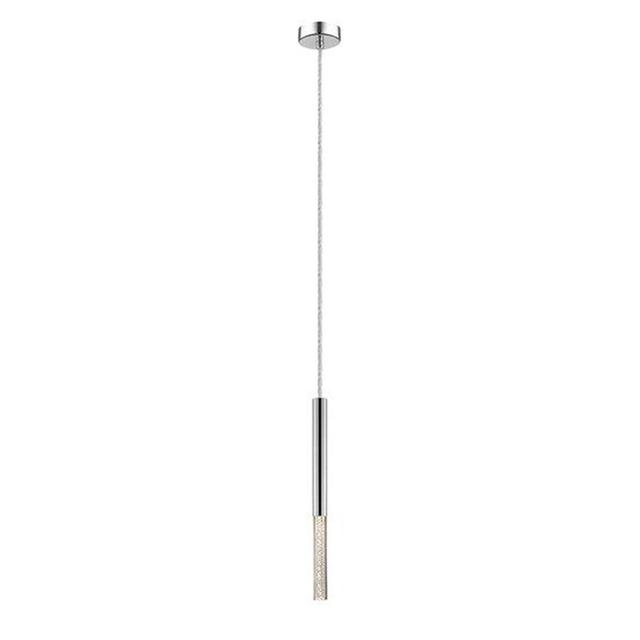 Jeppesen 1-Light LED Single Pendant Ivy Bronx Fixture Finish: Chrome on Productcaster.