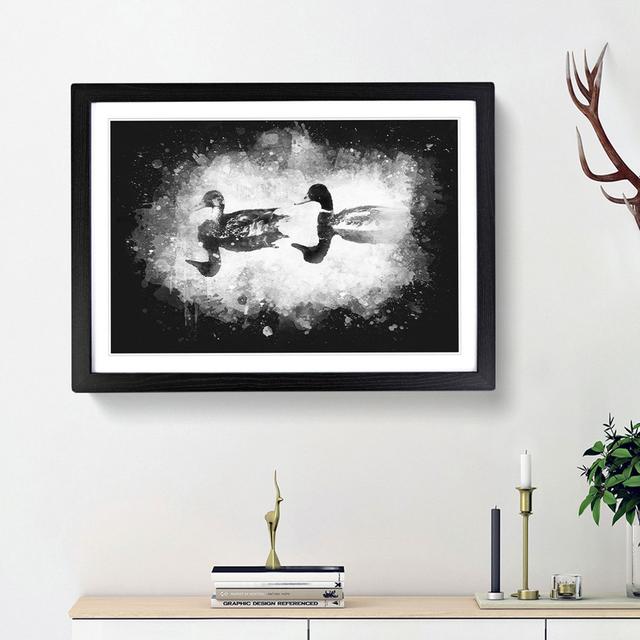 Mallard Ducks - Picture Frame Painting Print East Urban Home Size: 33cm H x 45cm W x 2cm D, Frame Option: Black Framed on Productcaster.