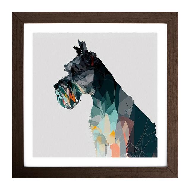 Schnauzer Minimalism - Print Marlow Home Co. Frame Colour: Walnut on Productcaster.