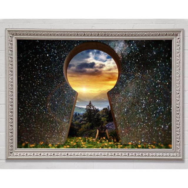 Key Hole Universe - Print Bright Star Size: 84.1cm H x 118.9cm W x 3cm D on Productcaster.