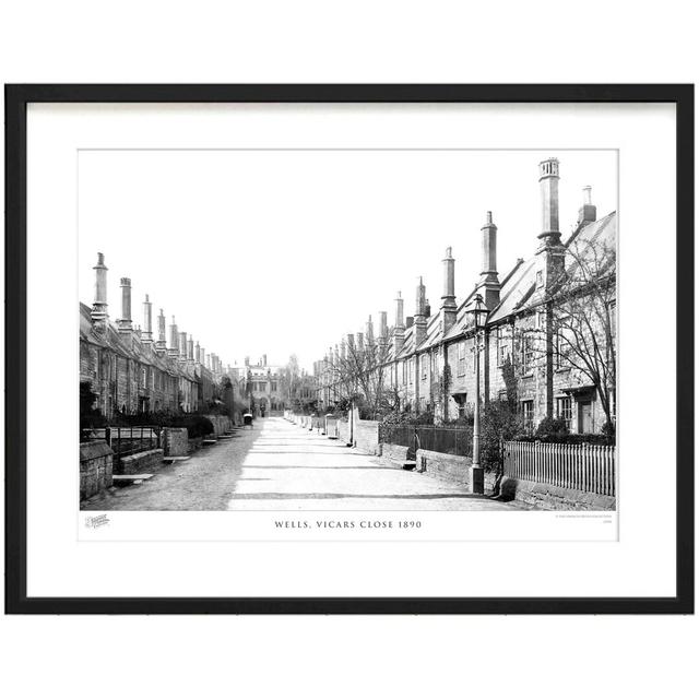 'Wells, Vicars Close 1890' - Picture Frame Photograph Print on Paper The Francis Frith Collection Size: 60cm H x 80cm W x 2.3cm D on Productcaster.