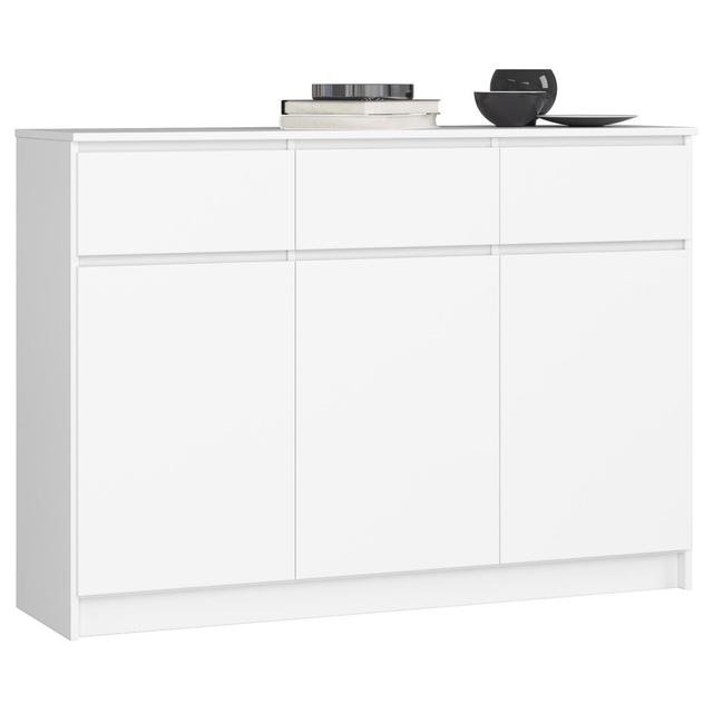 Elray 3 Drawer 138Cm W Combi Chest 17 Stories Colour: White on Productcaster.