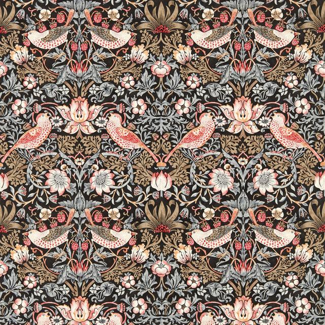 Strawberry Thief 10.05m x 68.6cm Matte Wallpaper Roll Morris & Co Colour: Old Fashioned on Productcaster.