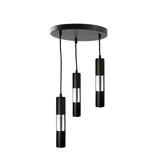 Carron Black/gold 3-light Pendant Ivy Bronx Finish: Black/Silver, Bulb Included: No on Productcaster.