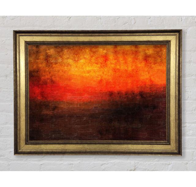 Orange Burns Black To Red - Single Picture Frame Art Prints Bright Star Size: 84.1cm H x 142.2cm W x 8cm D on Productcaster.