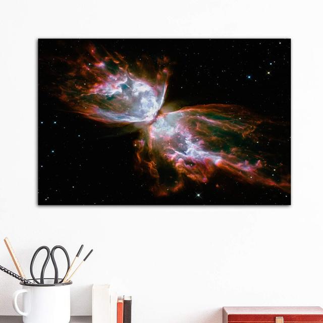 Butterfly Nebula Hubble Space Telescope - Print on Canvas 17 Stories Format: Wrapped Canvas, Size: 66.04cm H x 101.6cm W x 1.91cm D on Productcaster.