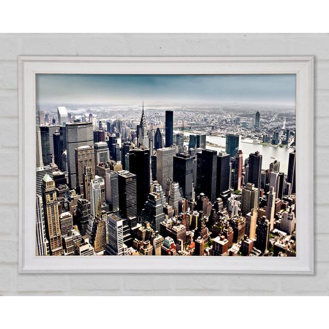 Aerial View Of New York City Framed Print Bright Star Size: 84.1cm H x 118.9cm W x 1.5cm D on Productcaster.