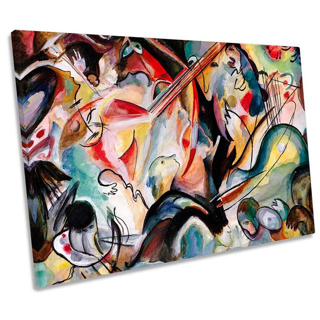 Abstract Orchestra Music - Wrapped Canvas Painting Metro Lane Size: 61cm H x 91.4cm W on Productcaster.