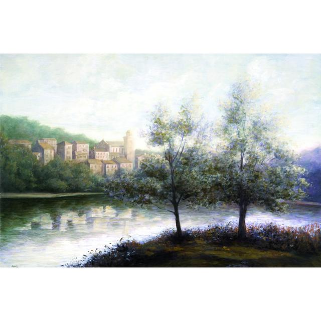 Misty River - Wrapped Canvas Art Prints Marlow Home Co. Size: 30cm H x 46cm W x 3.8cm D on Productcaster.