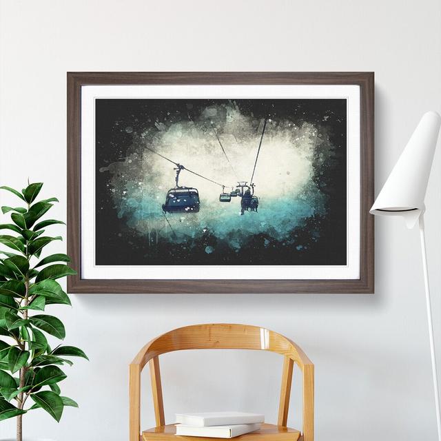 Ski Lift - Picture Frame Graphic Art on Wood East Urban Home Frame Option: Walnut Framed, Size: 27cm H x 36cm W x 2cm D on Productcaster.