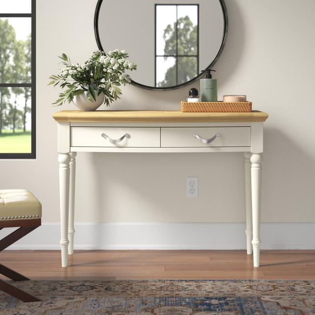 Titus Dressing Table Fleur De Lis Living Colour: Antique White on Productcaster.