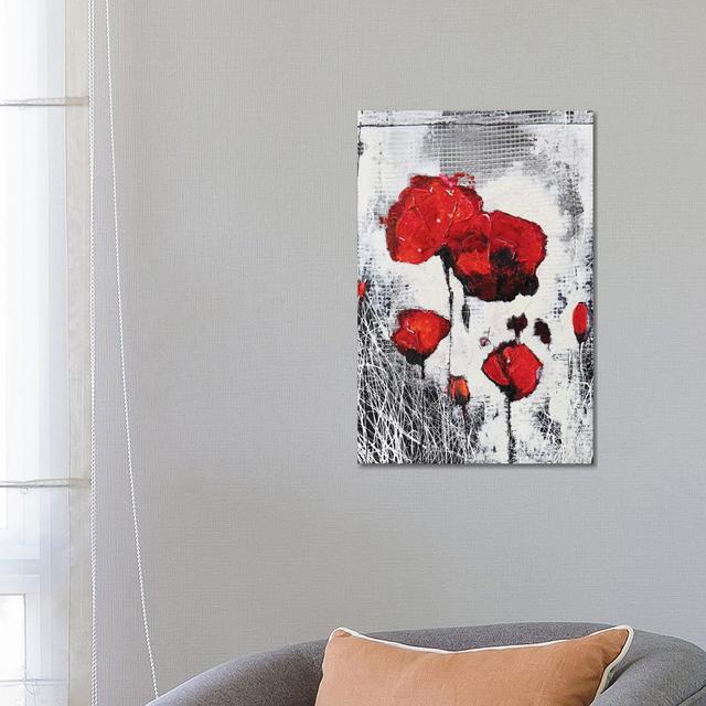 Poppie's Family by Donatella Marraoni - Wrapped Canvas Painting ClassicLiving Size: 66.04cm H x 45.72cm W x 3.81cm D on Productcaster.