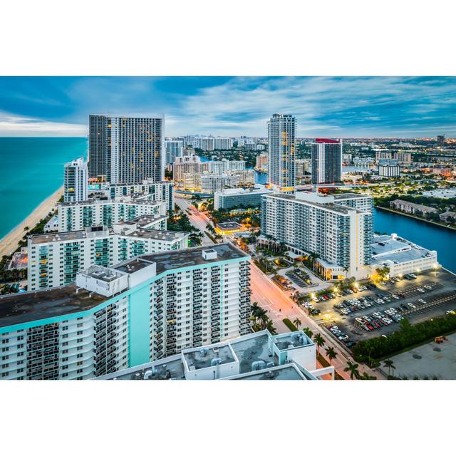 Hollywood Beach and City, Florida, USA by Napa74 - Wrapped Canvas Photograph Latitude Run Size: 81cm H x 122cm W on Productcaster.