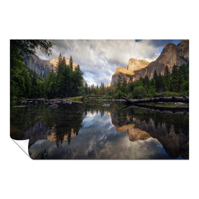 Yosemite National Park Mountain Reflection On Water - No Frame Print Panther Print Size: 61cm H x 91cm W x 0.5cm D on Productcaster.