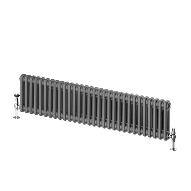 Bouchard Horizontal Traditional Colosseum Radiator Belfry Heating Colour: Grey, Size: 300cm H x 785cm W x 70cm D on Productcaster.