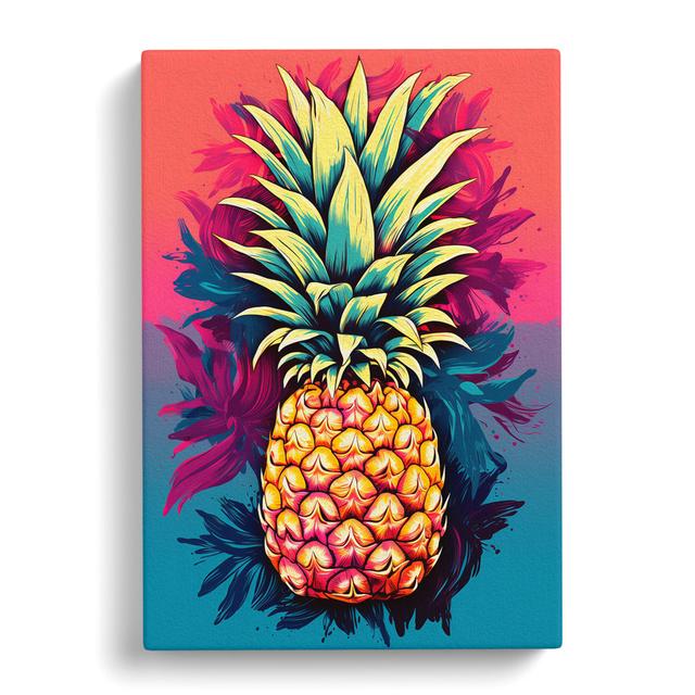 Pineapple Colour Field No.2 - No Frame Art Prints 17 Stories Size: 50cm H x 35cm W x 3cm D on Productcaster.