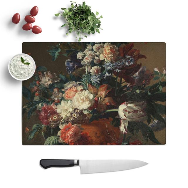 Still Life with Flowers Vol.11 by Jan Van Huysum Chopping Board East Urban Home Size: 20cm W x 28.5cm L on Productcaster.