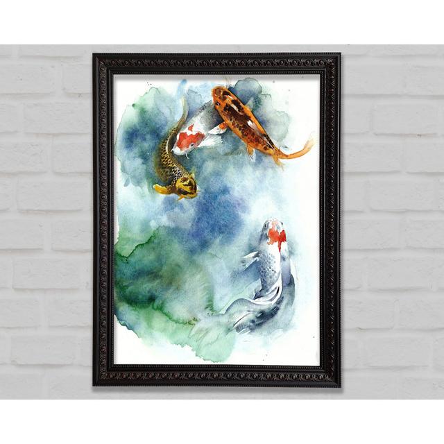 Koi Fishpond Framed Print Bright Star Size: 59.7cm H x 84.1cm W on Productcaster.