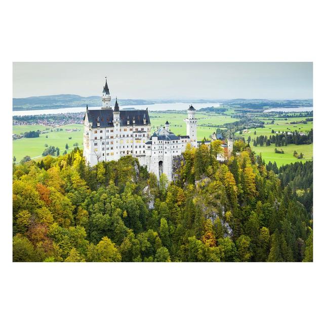 Seidenmatte Fototapete Schloss Neuschwanstein Panorama East Urban Home Materialqualität: Standard (110 g/m²), Größe: 2,88 m x 190 cm on Productcaster.