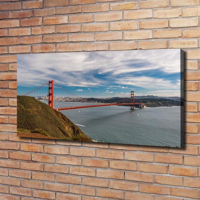 Leinwanddruck - Wandkunst - Drucke auf Leinwand - 120X60 Bildmotiv: San Francisco Brücke Haus am Meer on Productcaster.