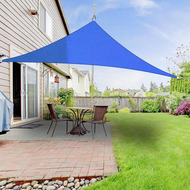 Drummans 2m x 2m Triangular Shade Sail Dakota Fields Colour: Blue on Productcaster.