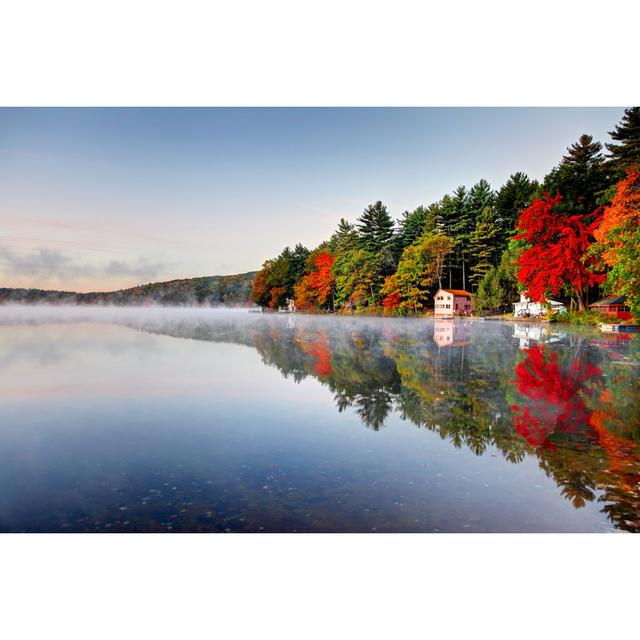 Autumn Colours Along Lake by Denistangneyjr - Wrapped Canvas Art Prints Alpen Home Size: 51cm H x 76cm W on Productcaster.