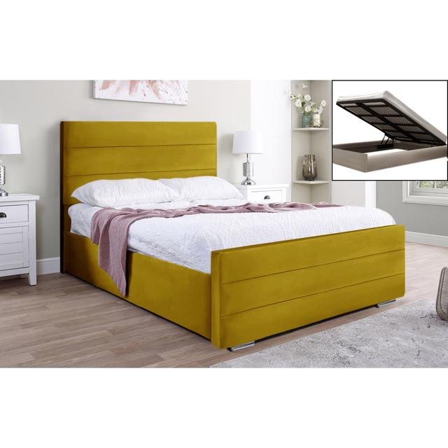 Abrytha Upholstered Storage Bed Fairmont Park Colour: Turmeric, Size: Single (3') on Productcaster.