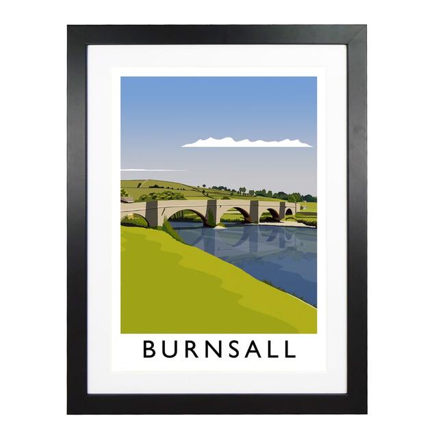 Burnsall Portrait - Graphic Art Print on Paper 17 Stories Size: 50cm H x 40cm W x 3cm D, Frame Option: Black Framed on Productcaster.