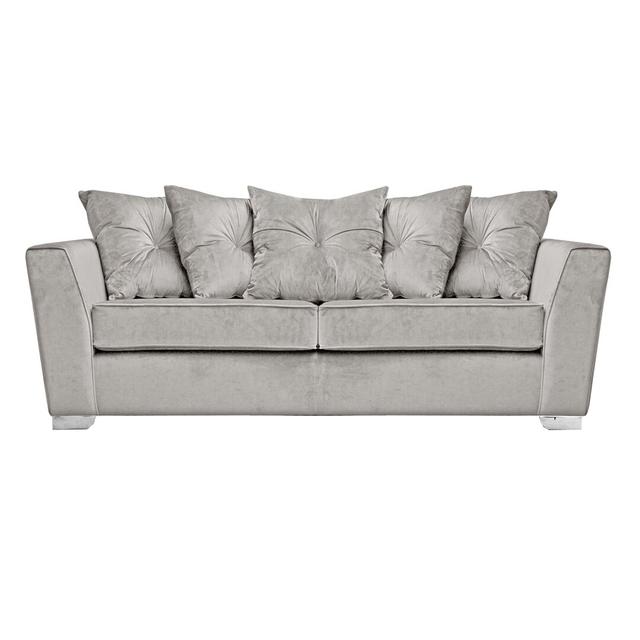 Quade 3 Seater Sofa Fairmont Park Upholstery Colour: Light Grey on Productcaster.