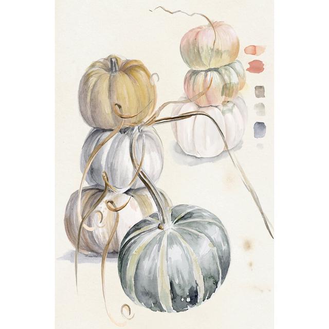 Harvest Pumpkins II by Jennifer Paxton Parker - Wrapped Canvas Painting August Grove Size: 91cm H x 61cm W on Productcaster.