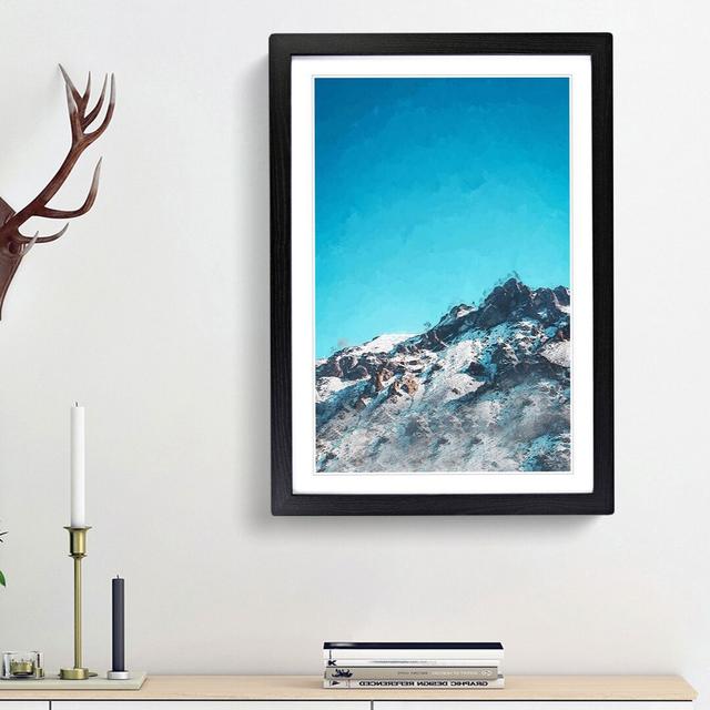 Mountain Top in Santiago Chile in Abstract - Picture Frame Graphic Art Print East Urban Home Size: 48cm H x 36cm W x 2cm D, Frame Option: Black Framed on Productcaster.