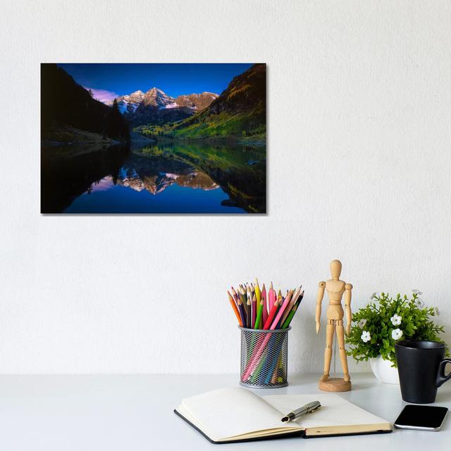 Autumn at Maroon Bells by Bill Sherrell - Wrapped Canvas Graphic Art Alpen Home Size: 20.32cm H x 30.48cm W x 1.91cm D on Productcaster.